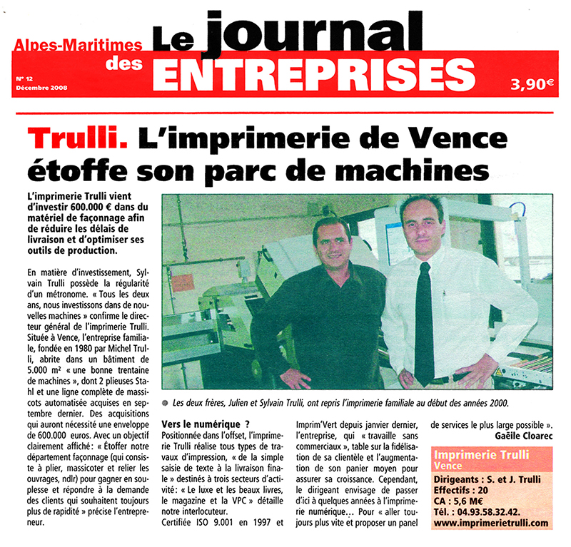 Imprimerie Trulli