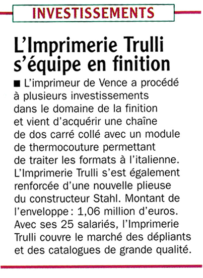 Imprimerie Trulli